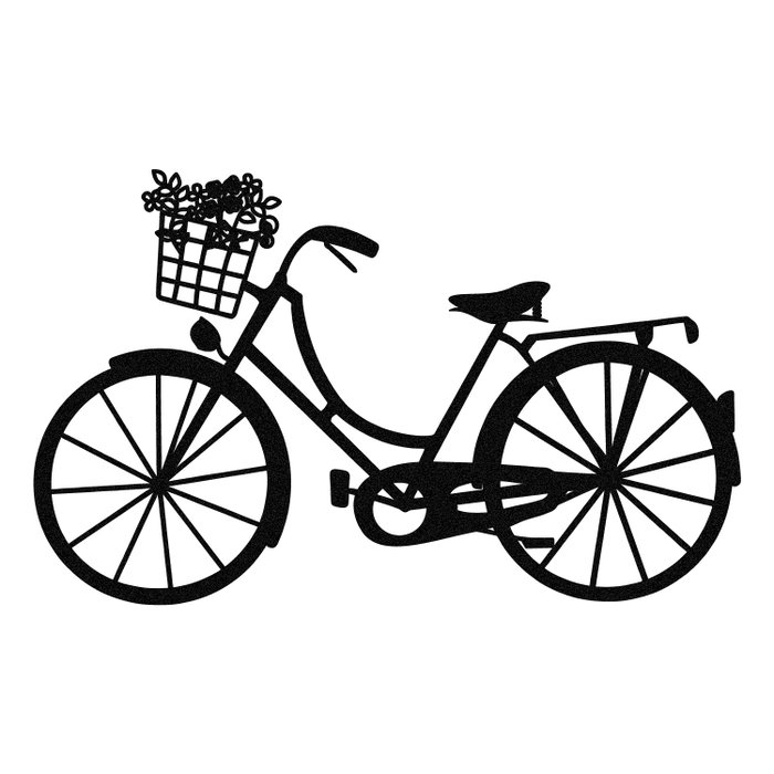 Wallity Bike Accesorio decorativo de pared de metal Negro Wallity Bike Accesorio decorativo de pared de metal Negro